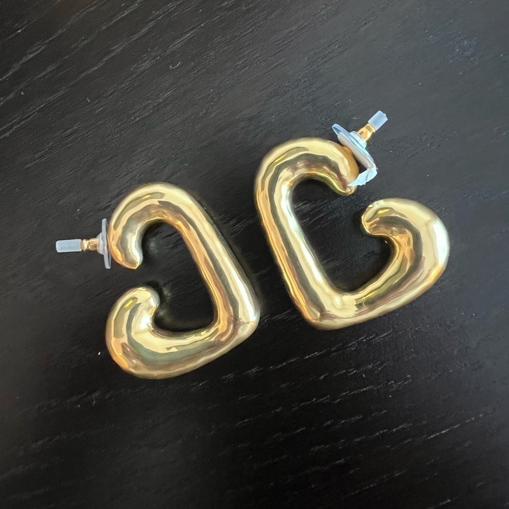 J.CREW Heart hoop earrings - Picture 3 of 12
